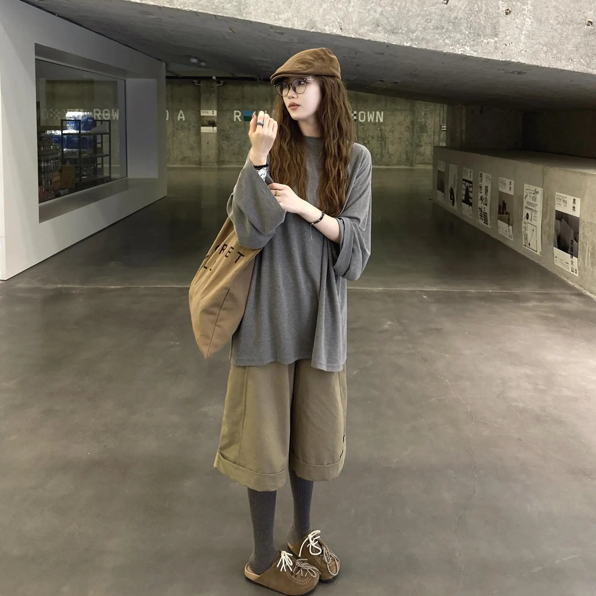 Women Brown Suede Forward Cap Small Beret - Image 7