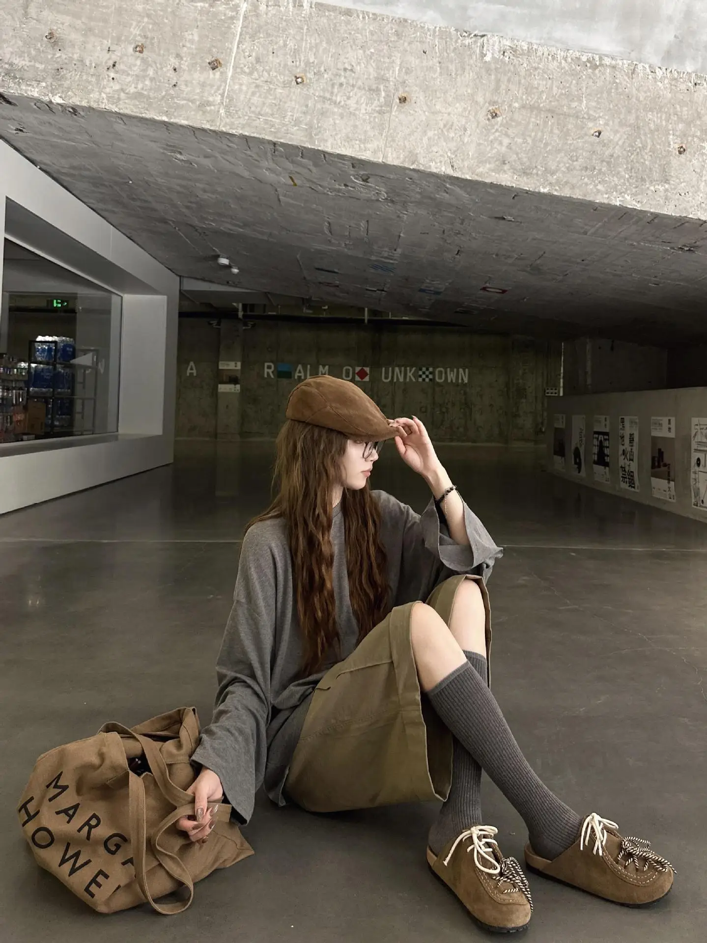 Women Brown Suede Forward Cap Small Beret — feature 4