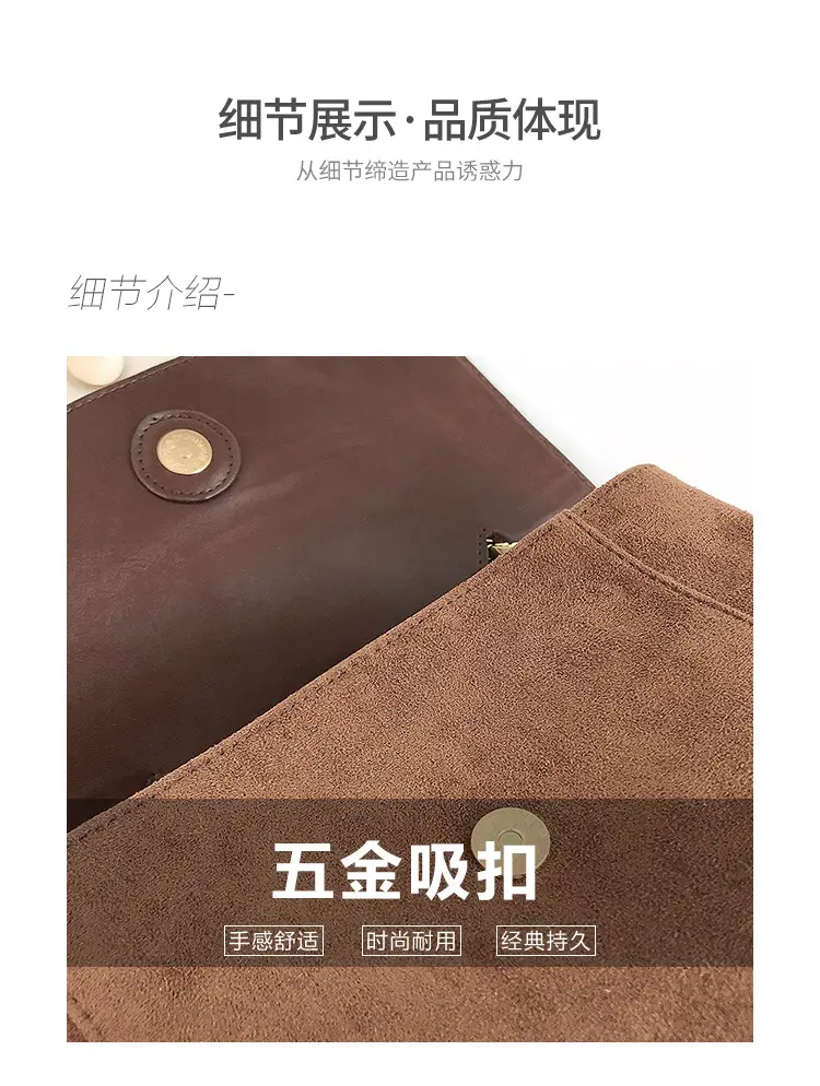 Frosted Envelope Bag Women Brown New Size Shoulder Crossbody — feature 3