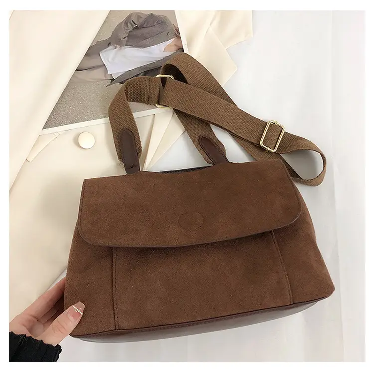 Frosted Envelope Bag Women Brown New Size Shoulder Crossbody - Image 2