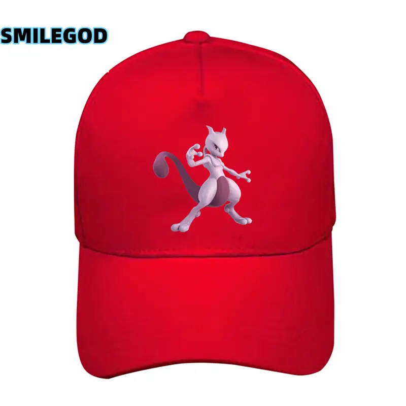 Pokémon Hat Pikachu Eevee Gengar Red Unisex - Image 25