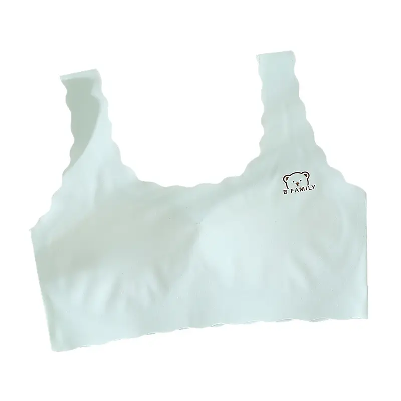 Girls' Intimates Development Period Primary School Students 12-16 Years Old Ice Silk Seamless Junior High School Girls' Bra Kidsren's Vest - Image 10