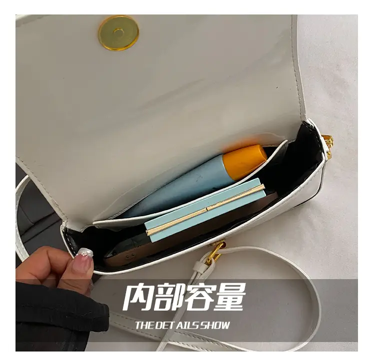 Black Glossy Chain Crossbody Bag for Women 2025 — feature 11