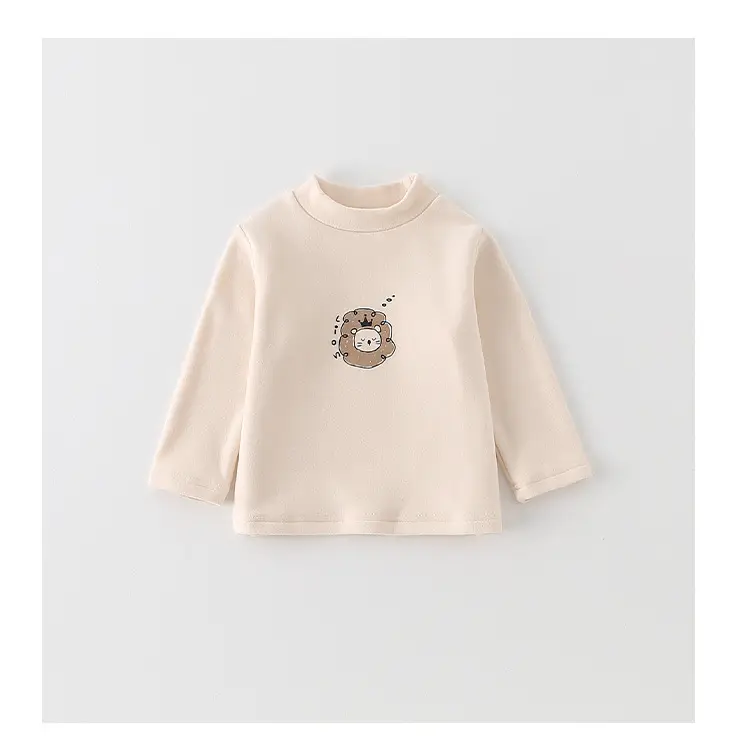 Infant Long Sleeve T-Shirt Set Gray Beige Cartoon Print — feature 12
