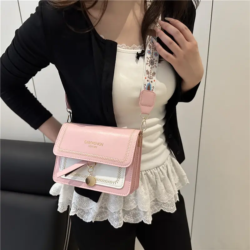 2025 Autumn New Wide Shoulder Strap Multi-Compartment Bag - Image 7