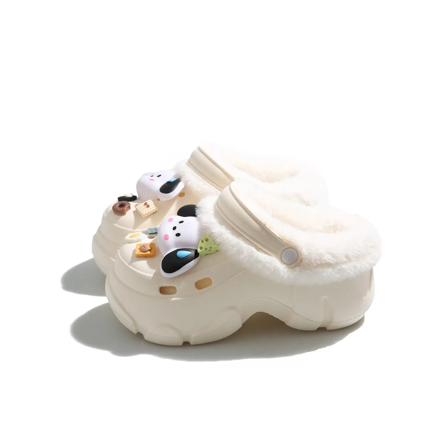 Women's Plush Croc Winter Shoes with Arch Support