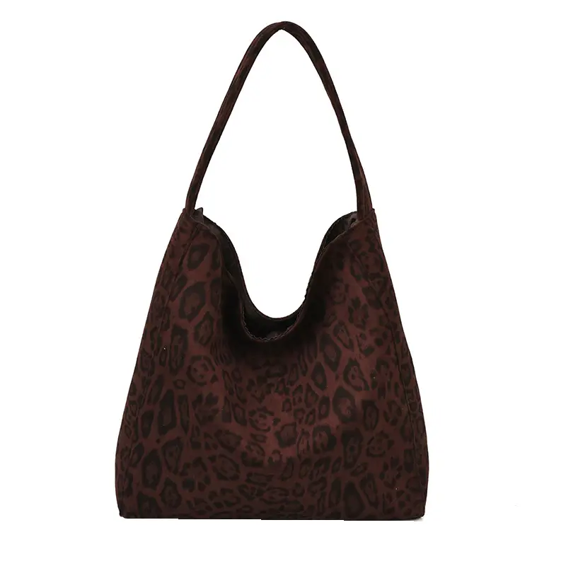 Leopard Print Large Tote Bag 2025 Retro Brown - Image 8