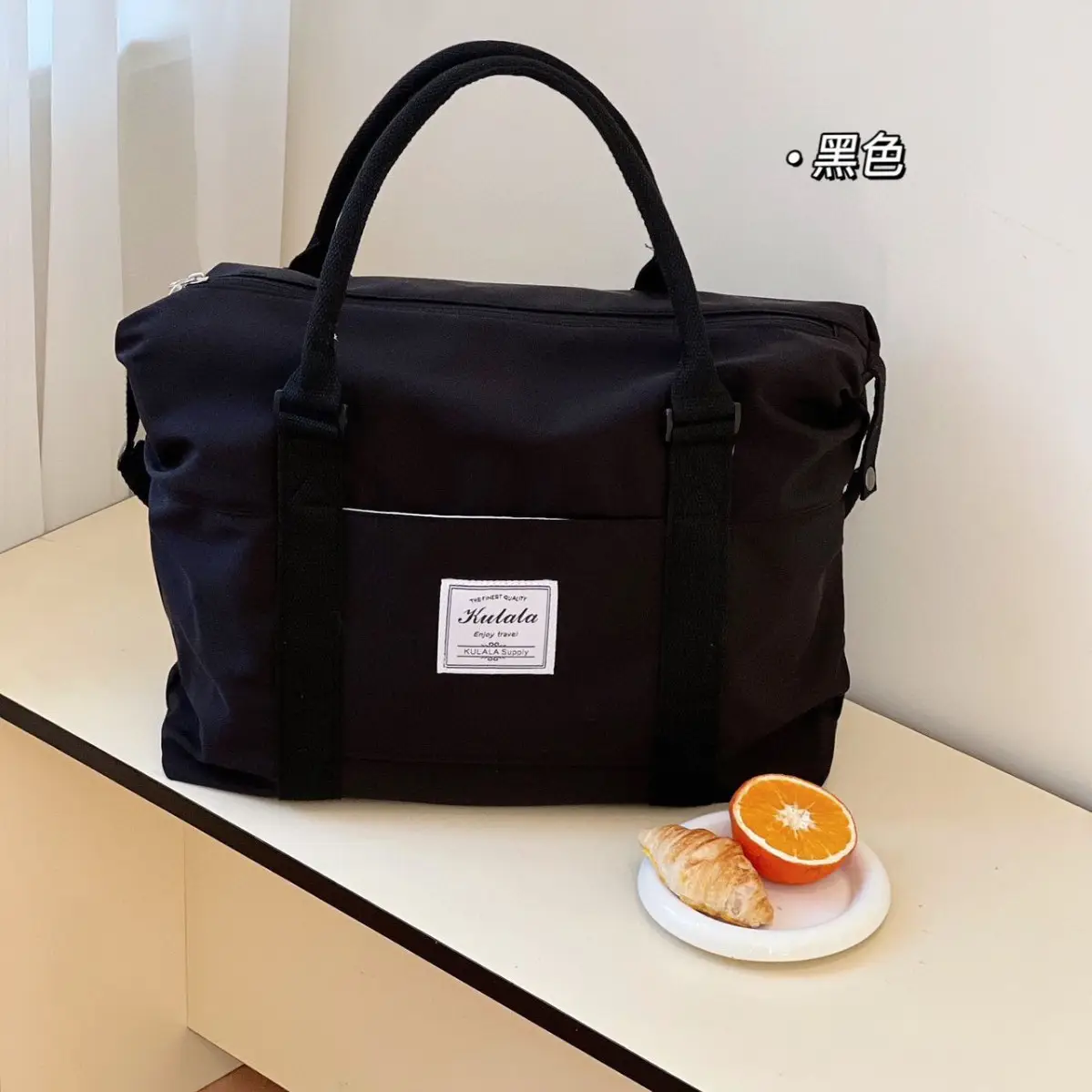 Gray Cotton Large Travel Yoga Bag 2024 - Image 9