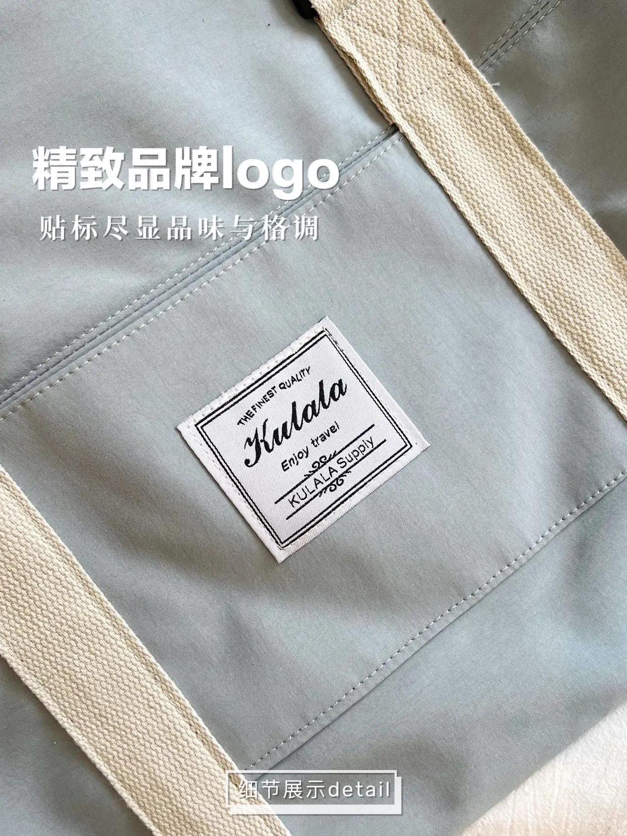 Gray Cotton Large Travel Yoga Bag 2024 — feature 13