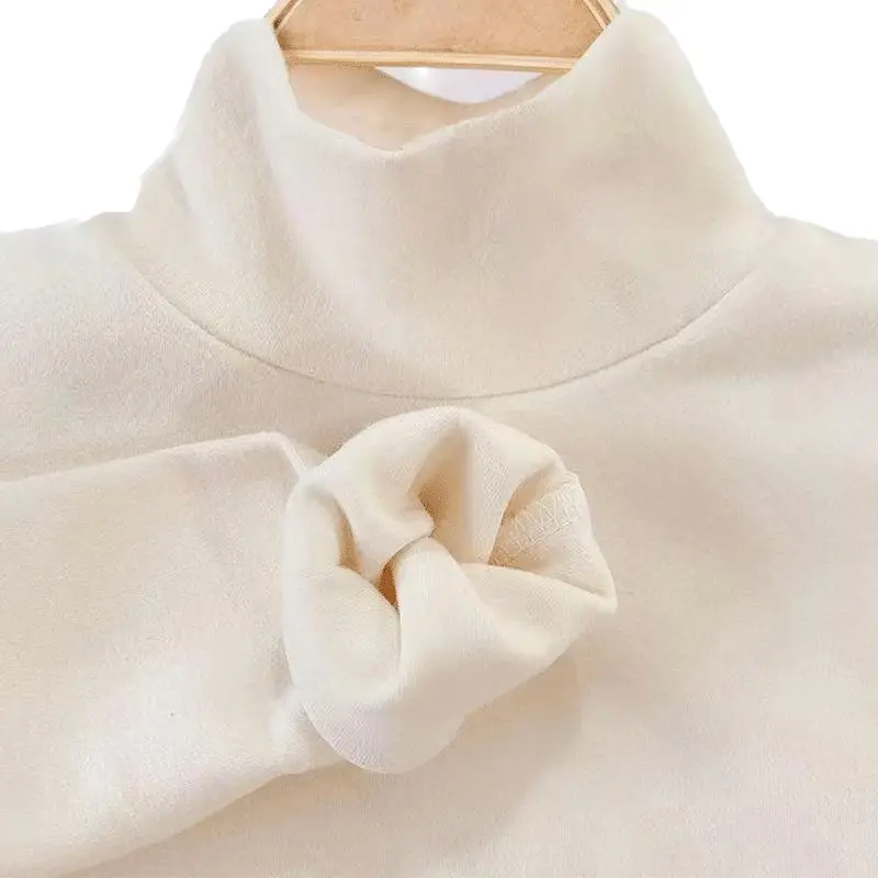 Boys Girls 2025 Black Velvet Turtleneck Top - Image 7