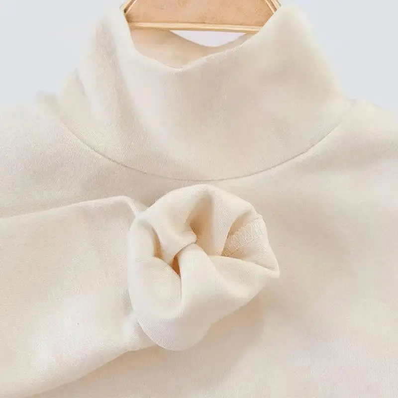 Boys Girls 2025 Black Velvet Turtleneck Top - Image 5