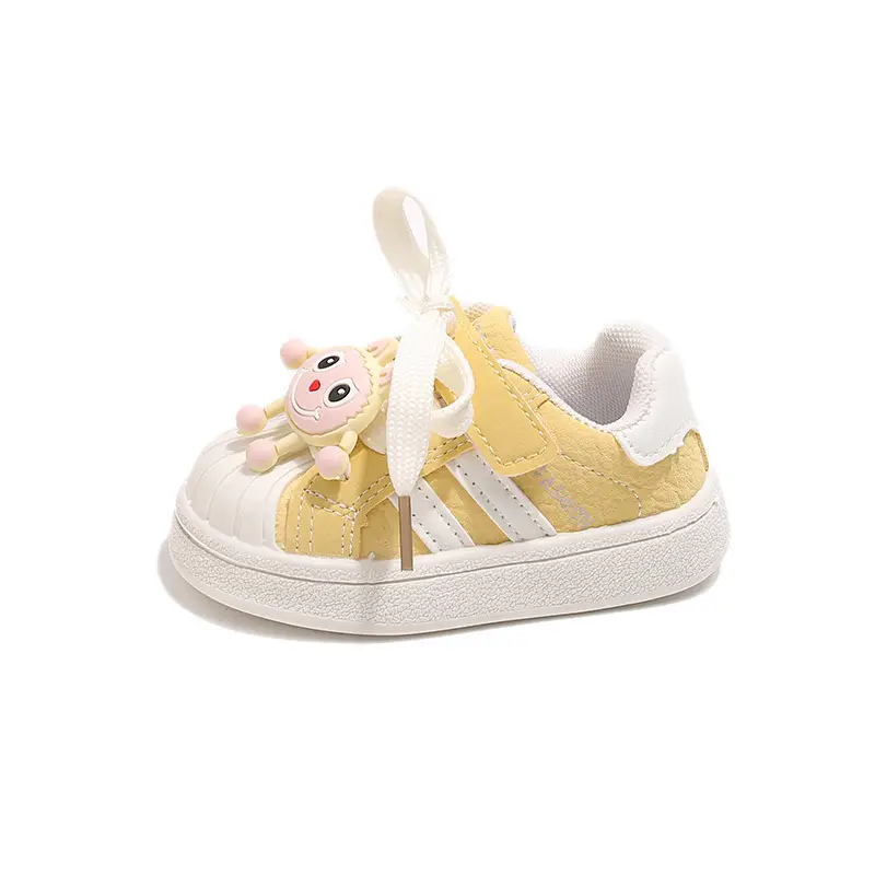 Baby Girl's Shoes, Baby Toddler Shoes, Spring & Fall Soft-Soled Fashionable Shoes for 1 to 3-Year-Old Baby Girls, Fashionable Soft Leather Shoes