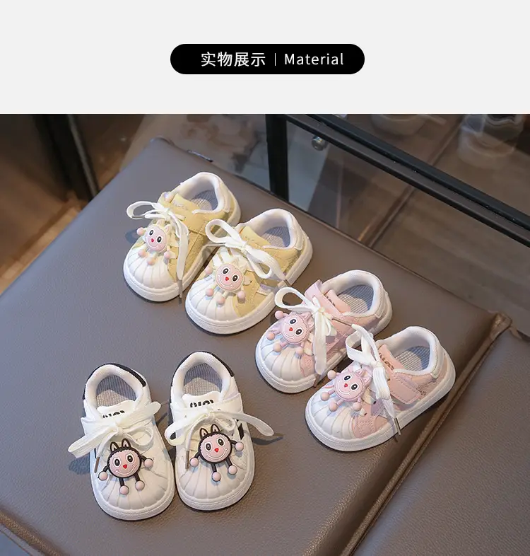 Baby Girl's Shoes, Baby Toddler Shoes, Spring & Fall Soft-Soled Fashionable Shoes for 1 to 3-Year-Old Baby Girls, Fashionable Soft Leather Shoes — feature 6