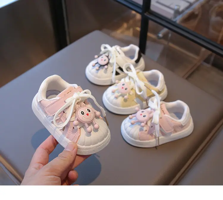 Baby Girl's Shoes, Baby Toddler Shoes, Spring & Fall Soft-Soled Fashionable Shoes for 1 to 3-Year-Old Baby Girls, Fashionable Soft Leather Shoes — feature 9