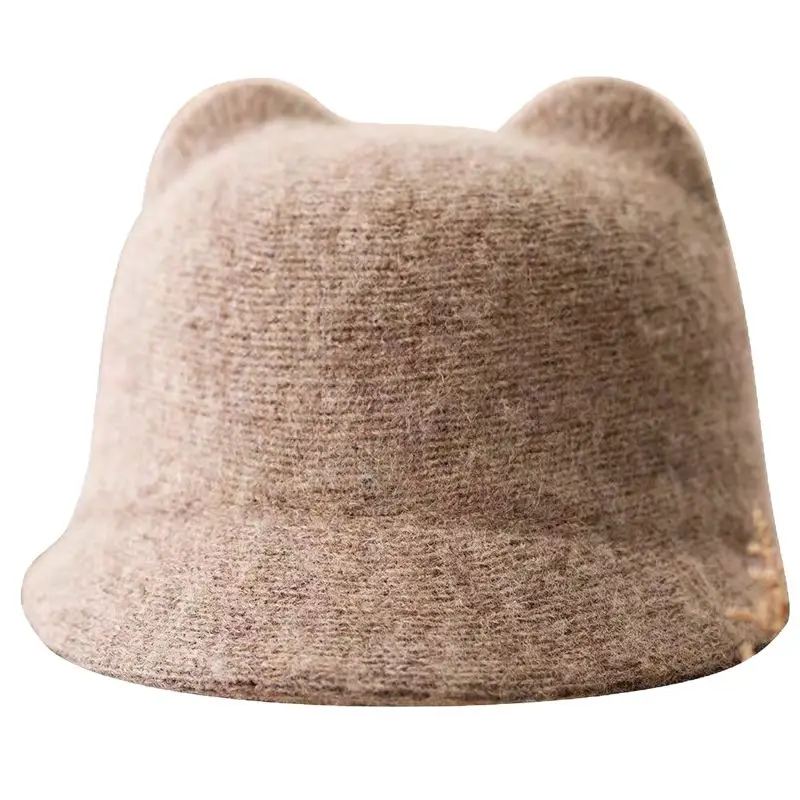 Girls Korean Style Warm Cashmere Hats Autumn Winter - Image 10