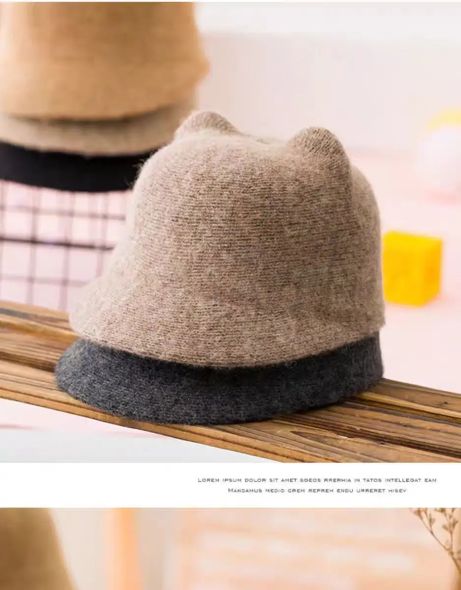 Girls Korean Style Warm Cashmere Hats Autumn Winter — feature 2