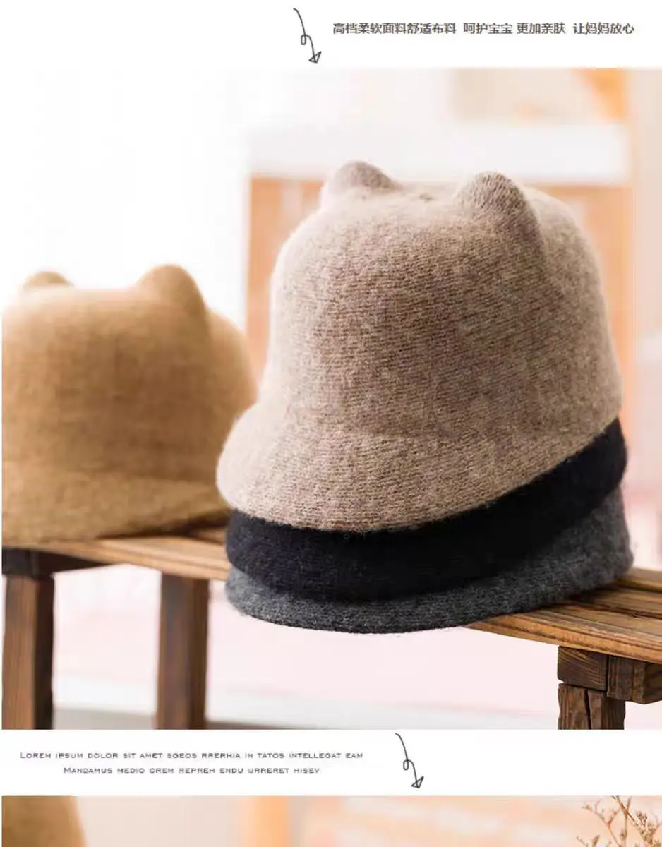 Girls Korean Style Warm Cashmere Hats Autumn Winter — feature 4
