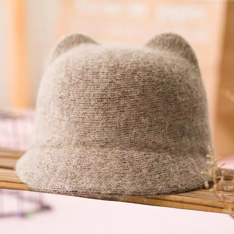Girls Korean Style Warm Cashmere Hats Autumn Winter - Image 4