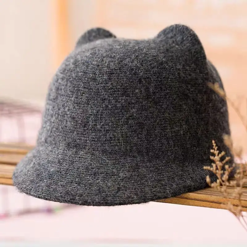 Girls Korean Style Warm Cashmere Hats Autumn Winter - Image 5