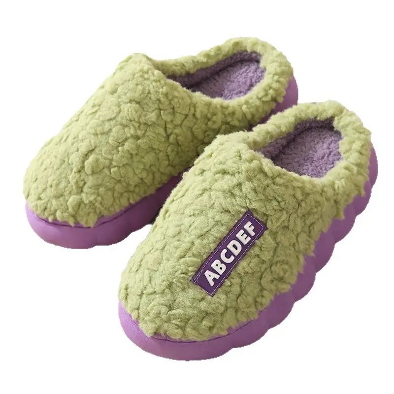 Cotton Slippers for Women, Autumn and Winter, Thick-Soled, Non-Slip, 2026 New Model, Plush Indoor Home Warm Slippers for Couples, Men
