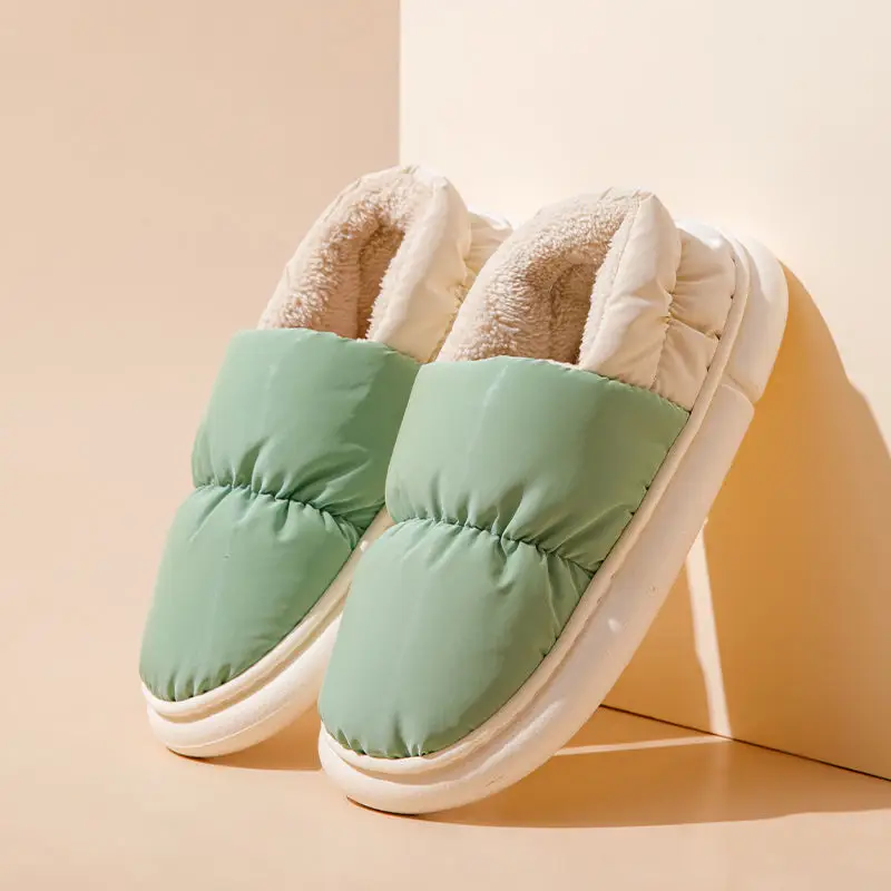 Cotton Slippers for Women, Autumn and Winter, Thick-Soled, Non-Slip, 2026 New Model, Plush Indoor Home Warm Slippers for Couples, Men