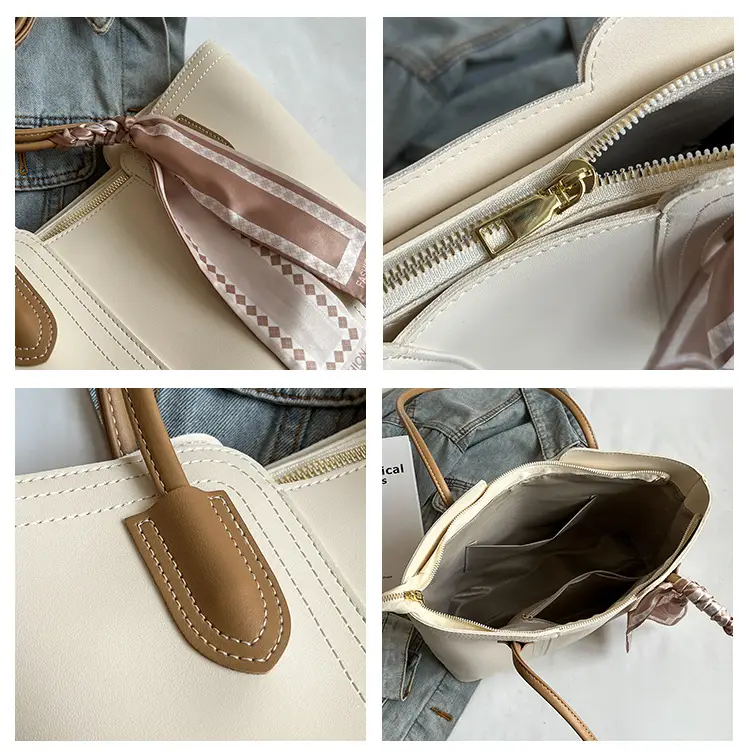 Women Large Capacity Cross-Border Tote Bag Beige — feature 10