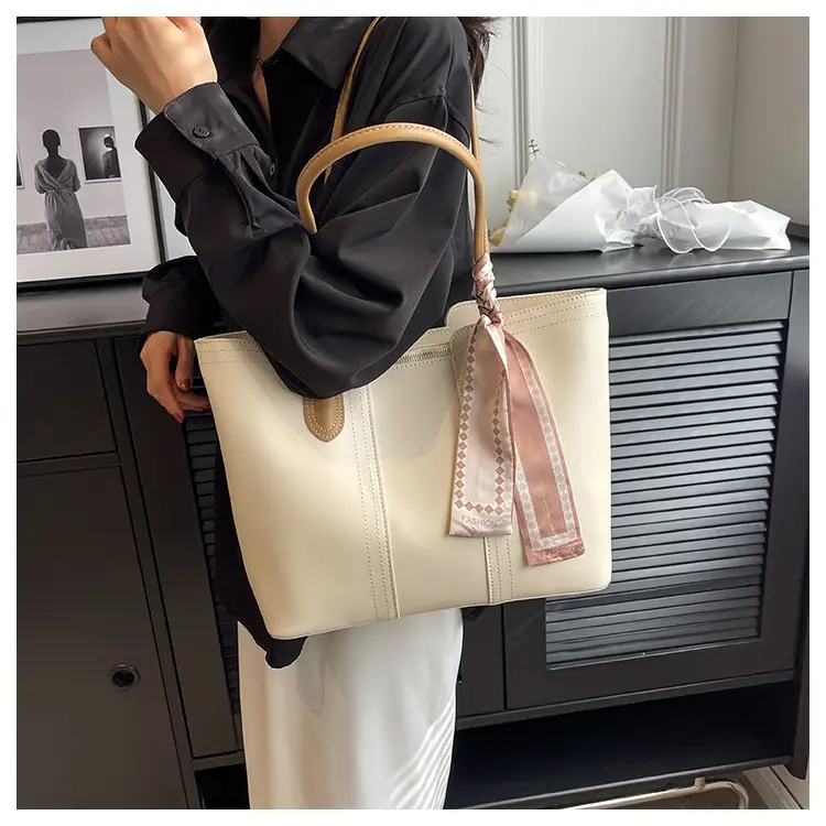 Women Large Capacity Cross-Border Tote Bag Beige — feature 22