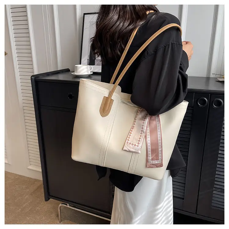 Women Large Capacity Cross-Border Tote Bag Beige — feature 23