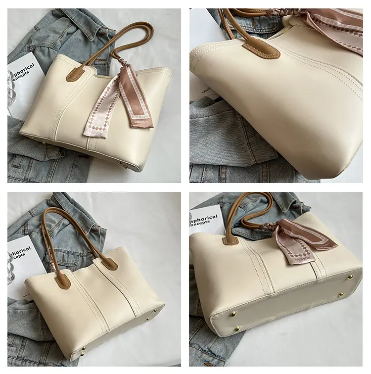 Women Large Capacity Cross-Border Tote Bag Beige — feature 9