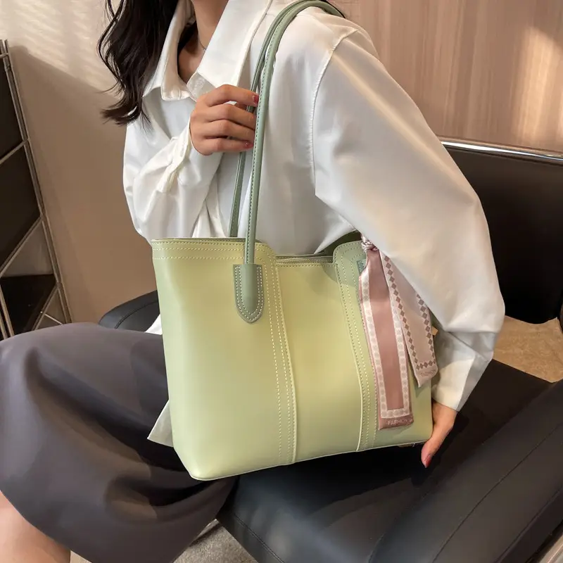 Women Large Capacity Cross-Border Tote Bag Beige - Image 5