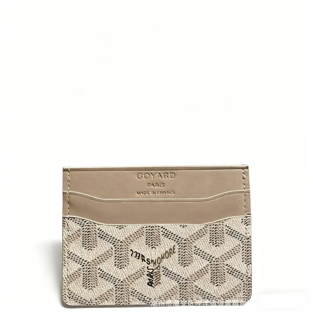 Goya Goyard Small Card Holder Ultra-Thin Classic Dog Tooth Letter Print Card Holder Women's Storage Card Holder Wallet