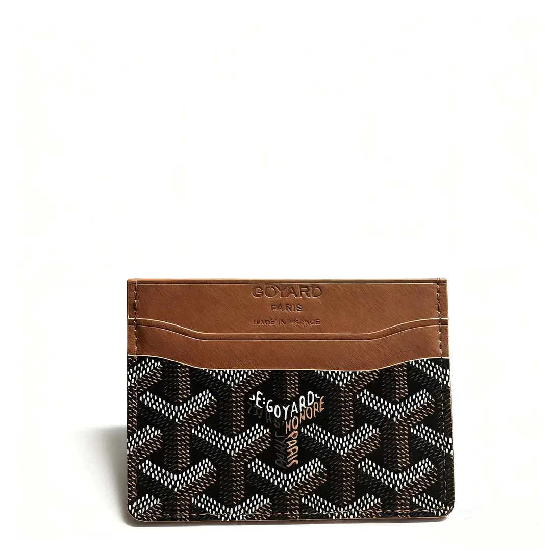 Goya Goyard Small Card Holder Ultra-Thin Classic Dog Tooth Letter Print Card Holder Women's Storage Card Holder Wallet