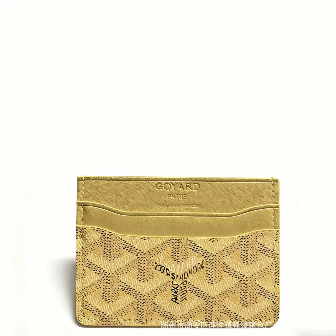 Goya Goyard Small Card Holder Ultra-Thin Classic Dog Tooth Letter Print Card Holder Women's Storage Card Holder Wallet
