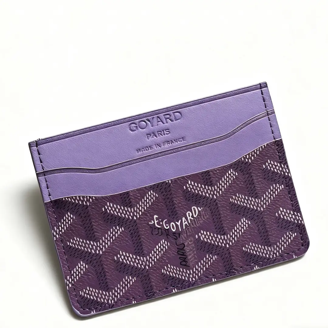 Goya Goyard Small Card Holder Ultra-Thin Classic Dog Tooth Letter Print Card Holder Women's Storage Card Holder Wallet