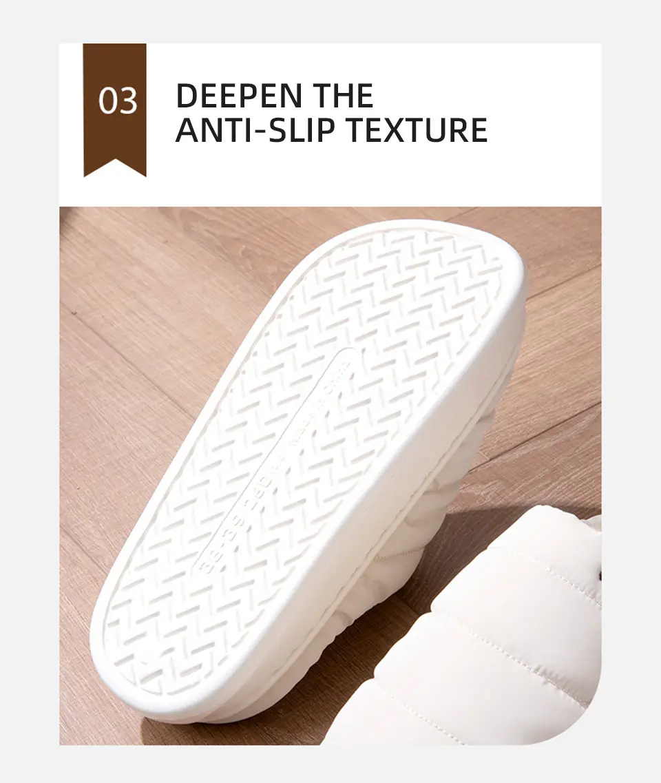 Cotton Slippers Men's Autumn and Winter 2025 New down Cloth Home Indoor Non-Slip Couple Warm Plush Slippers Women — feature 5