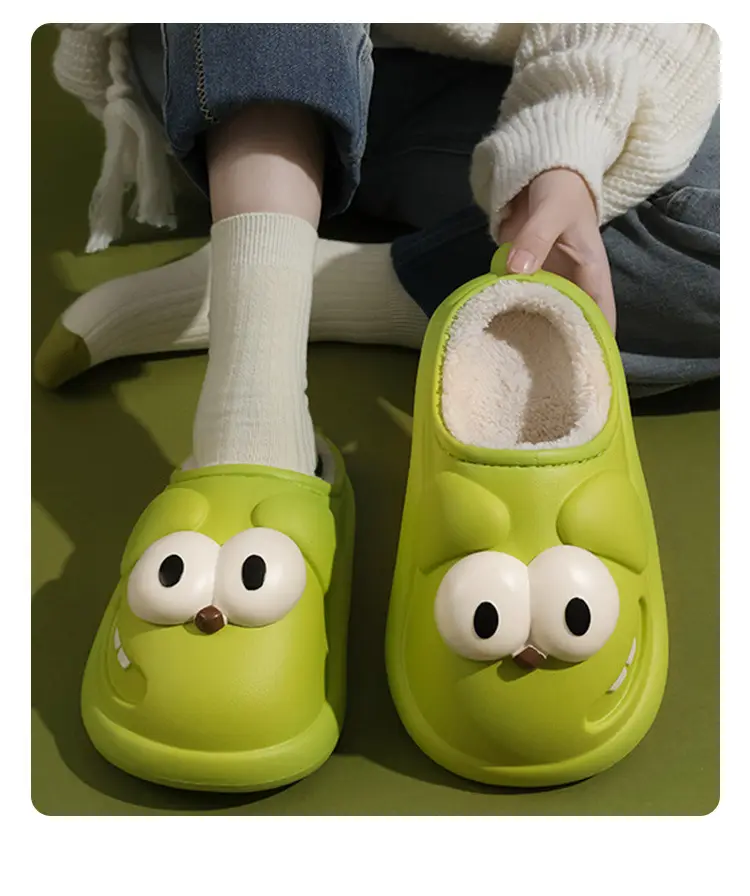 Eva Bag Heel Cotton Slippers for Women Winter Waterproof Outer Wear Warm Slippers for Home All-Inclusive Cute Cartoon Cotton Shoes Winter — feature 7