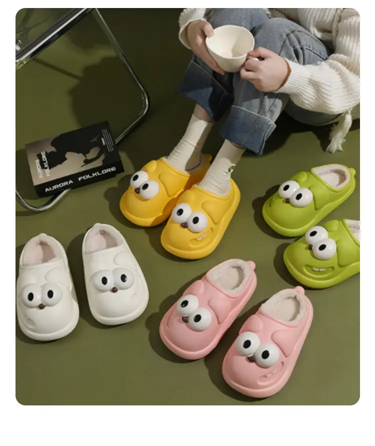 Eva Bag Heel Cotton Slippers for Women Winter Waterproof Outer Wear Warm Slippers for Home All-Inclusive Cute Cartoon Cotton Shoes Winter — feature 8