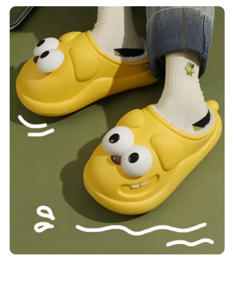 Eva Bag Heel Cotton Slippers for Women Winter Waterproof Outer Wear Warm Slippers for Home All-Inclusive Cute Cartoon Cotton Shoes Winter — feature 9