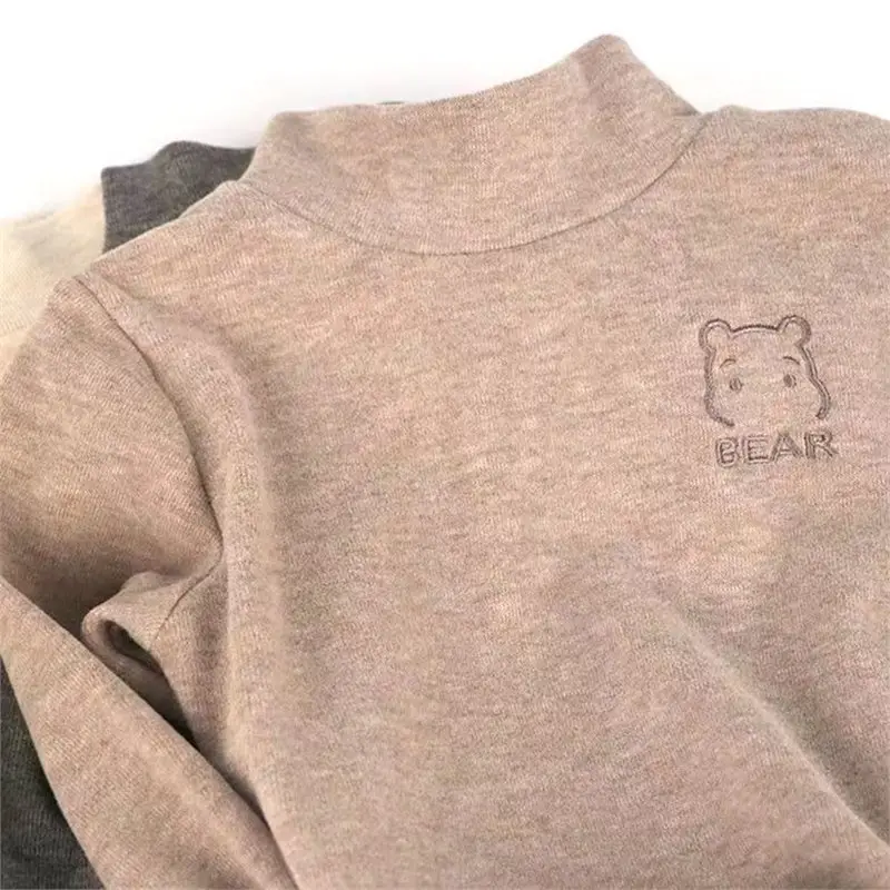 Girls Velvet Bear Logo T-Shirts Winter Spring - Image 9