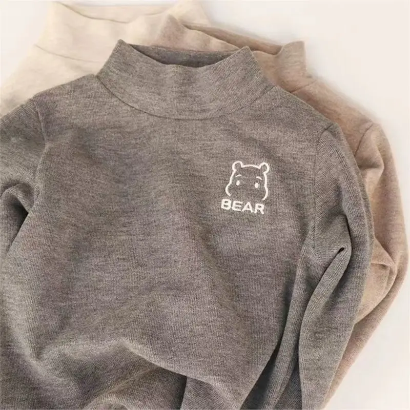Girls Velvet Bear Logo T-Shirts Winter Spring - Image 10