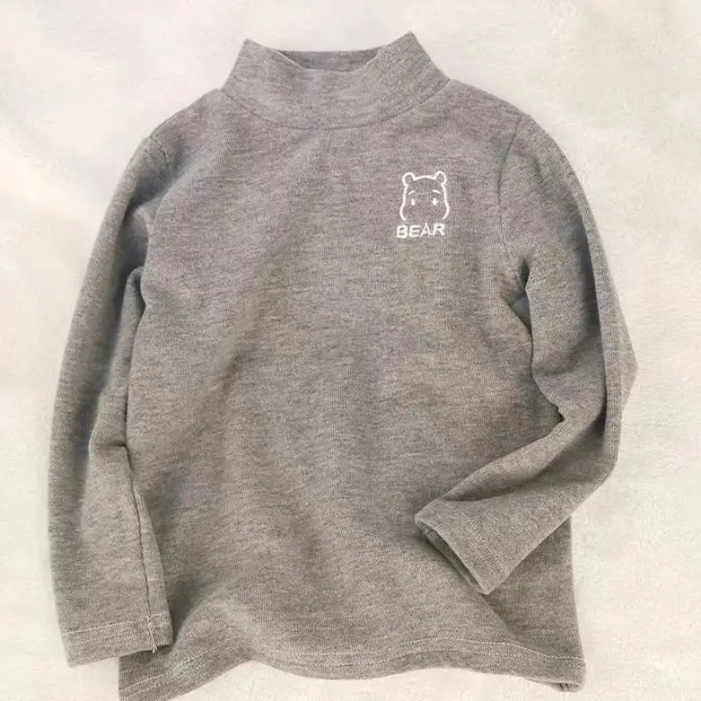 Girls Velvet Bear Logo T-Shirts Winter Spring — feature 5