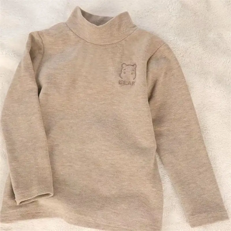 Girls Velvet Bear Logo T-Shirts Winter Spring - Image 5