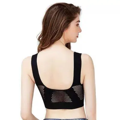 Aoduo Large Size Sports Bra, Comfortable and Breathable Bra Without Rims, Sports Running Short Full Cup Push-Up Vest