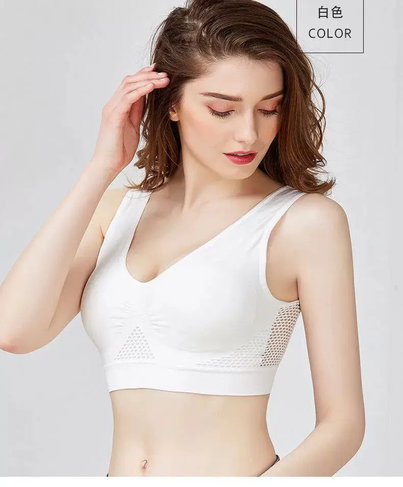 Aoduo Large Size Sports Bra, Comfortable and Breathable Bra Without Rims, Sports Running Short Full Cup Push-Up Vest — feature 10