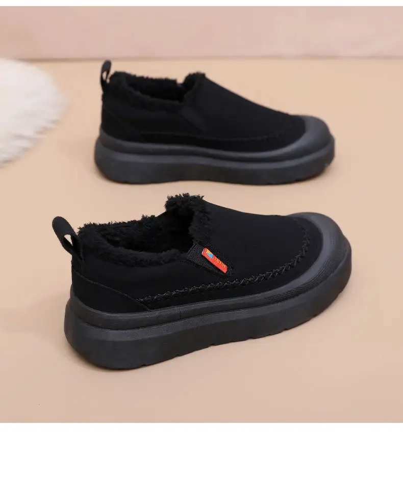 Women's Shoes, Warm and Cold-Resistant Cotton Shoes, Fashionable and Versatile Anti-Ski Boots, Women's Casual and Comfortable Slip-On Mom's Shoes — feature 32