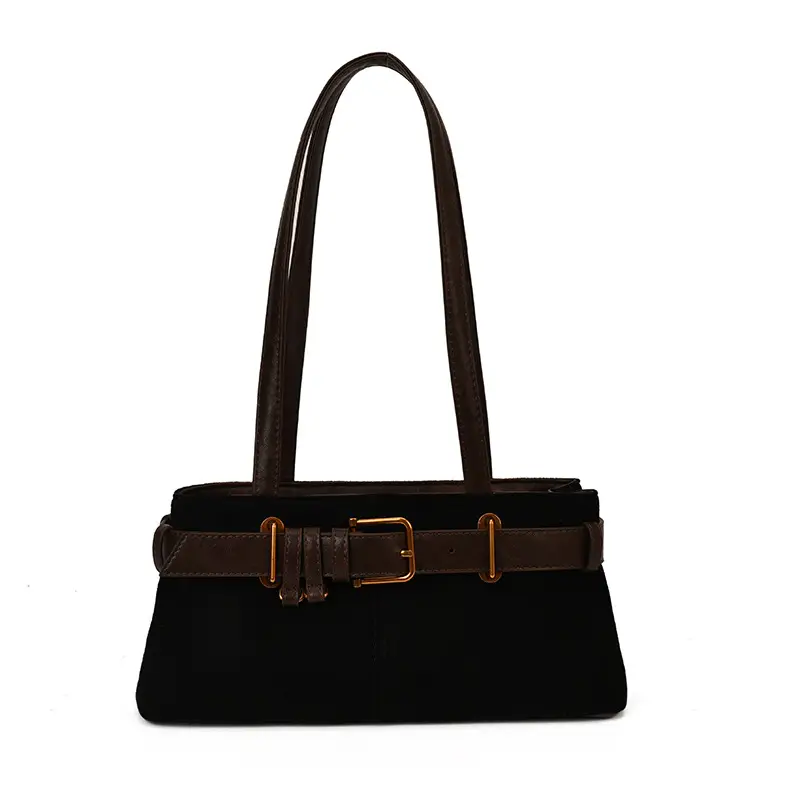 Retro Suede Armpit Bag Brown 2025 - Image 10