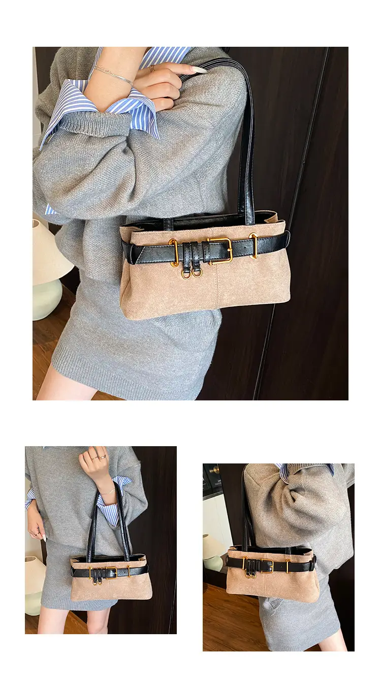 Retro Suede Armpit Bag Brown 2025 — feature 12