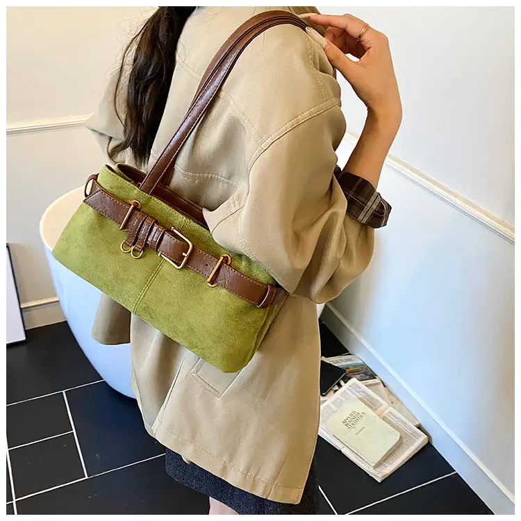 Retro Suede Armpit Bag Brown 2025 — feature 25