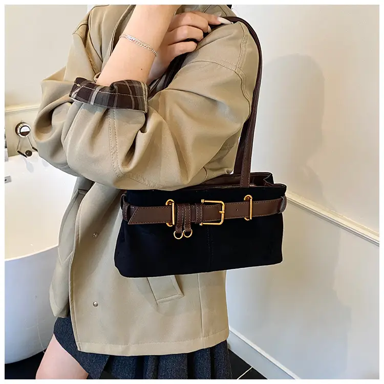 Retro Suede Armpit Bag Brown 2025 — feature 28