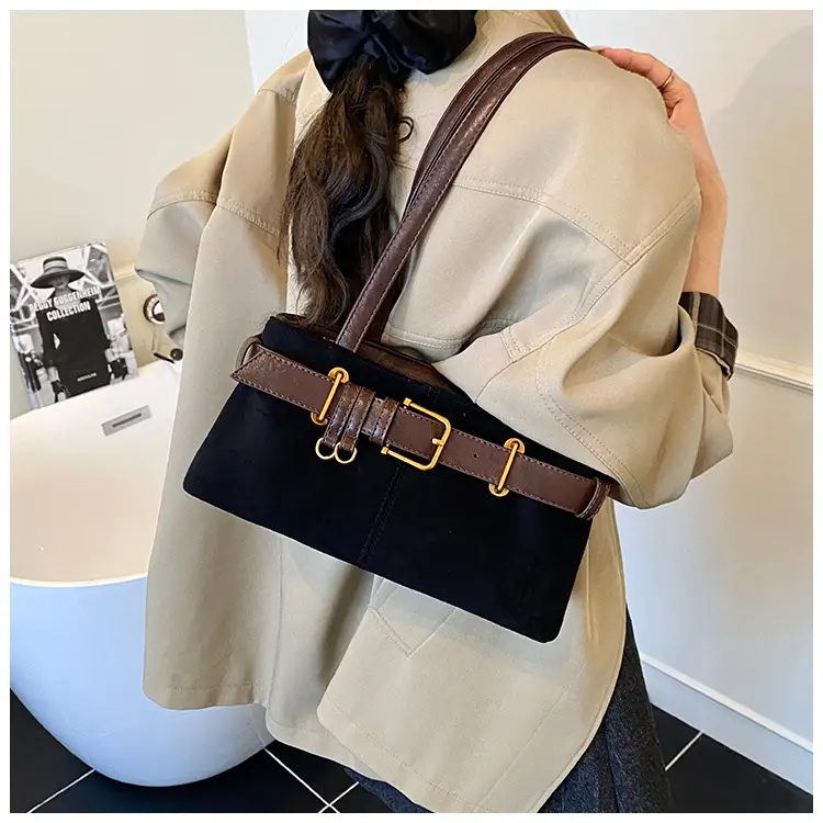 Retro Suede Armpit Bag Brown 2025 — feature 29